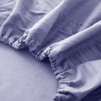 Ensemble de draps et taies d'oreiller doubles en tissu respirant, doux pour la peau, couleur unie, pour la maison, l'hôtel, la chambre à coucher