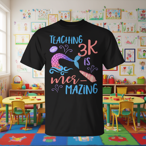 Camiseta 3K Teacher Mermaid para preescolar, camiseta Mermazing - Product Image 3