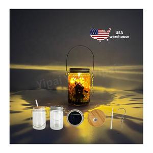 Cadılar bayramı noel dekorasyon hediyeler 11oz boş süblimasyon kar küresi güneş enerjili cam kavanoz ışıkları parlayan elf cam kutu rüzgar spinner - Product Image 2