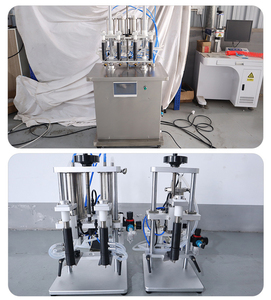 Máquina de llenado de perfumes semiautomática de 4 cabezales para vodka, alcohol, agua, líquidos cosméticos, con presión negativa al vacío - Product Image 4
