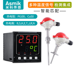 เครื่องควบคุมอุณหภูมิแบบดิจิตอลอุตสาหกรรม Asmik พร้อมเทอร์โมคัปเปิลชนิด Pt100 และ K พร้อมจอแสดงผลแจ้งเตือนสำหรับการควบคุมกระบวนการ - Product Image 1