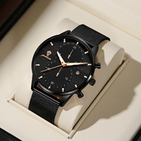 Montres-bracelets classiques pour homme Gohuos 8823, marque haut de gamme, luxe, affaires, date, étanches, lumineuses, en acier inoxydable, montre-bracelet à quartz pour homme