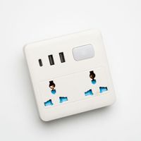 Adaptateur sans fil Royaume-Uni-Hong Kong avec charge PD, prise rotative, ports USB, compatibilité universelle des prises, matériau ABS, 10A
