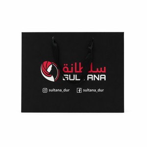Sacs cadeaux de luxe noirs, roses et blancs pour vêtements, petits sacs de vente au détail, sacs shopping en papier personnalisés pour entreprises avec votre propre logo - Product Image 3