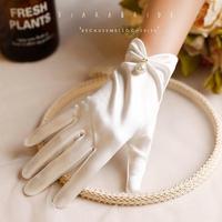 Gants de mariée de luxe blancs et noirs, accessoires de robe de mariée pour cérémonie et célébrités