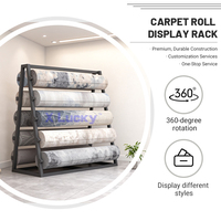 Étagère de rangement en métal à plusieurs niveaux pour rouleaux de papier peint, tissu, exposition commerciale, support de suspension pour tapis, gain de place