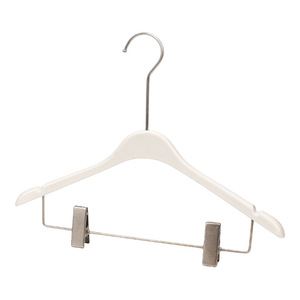 Clothing store clothes hangers, men's and women's trouser clips, acrylic white non-slip set, <b>plastic</b> children's clothing - Product Image 5