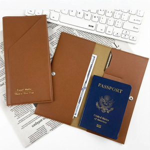 Korean style PU leather passport <b>holder</b>, long style, women's ticket <b>holder</b>, travel organizer, <b>document</b> <b>holder</b>, card <b>holder</b>, - Product Image 3