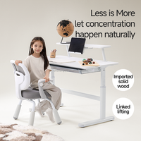 Chaise de bureau ergonomique pour enfants VSUCH, réglable en hauteur, en bois, avec roulettes et dossier bibliothèque