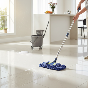 Gizmop Mopa Acrílica de 50 cm con Cabezal de Microfibra, Palo de Acero Inoxidable, Absorción Rápida, Autoescurrible, Antibacteriana, Reutilizable y Duradera - Product Image 3