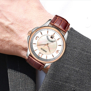 MIGE Customized Luxury Men's Stainless Steel Mechanical <b>Watch</b> Water Resistant Pointer Dial Chronograph Fashion - Product Image 5