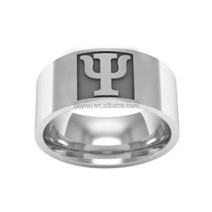 联谊会兄弟会希腊字母Psi戒指不锈钢标签俱乐部戒指礼品 - Product Image 4