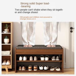 Taburete <span class=keywords><strong>para</strong></span> Cambiar <span class=keywords><strong>Zapatos</strong></span> con Zapatero Integrado <span class=keywords><strong>para</strong></span> la Entrada, Estante de Almacenamiento Estrecho <span class=keywords><strong>para</strong></span> la Entrada <span class=keywords><strong>para</strong></span> Ponerse los <span class=keywords><strong>Zapatos</strong></span> - Product Image 2