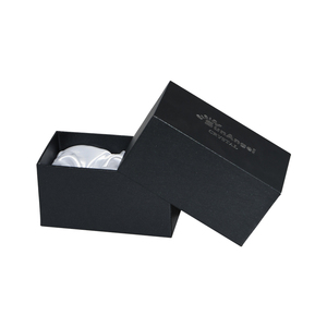 Luxury Black Lid and Base Gift Box with Satin Holder for Jewelry Packaging Boxes