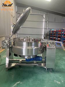 Chaudière de cuisson inclinable à double enveloppe de <span class=keywords><strong>100</strong></span> à 600 L / Chaudière à vapeur à double enveloppe |   Pour la garniture des <span class=keywords><strong>g</strong></span>âteaux de lune, les confiseries, les produits laitiers, la torréfaction du café, le pop-corn - Product Image 2