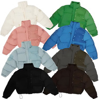 Streetwear de créateur nouvelle mode pour l'hiver veste bombardier de bord avec poches cargo manteau en duvet matelassé veste courte et bouffante avec logo personnalisé