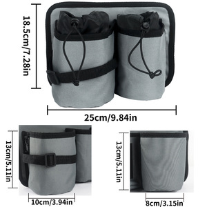 Travel <b>Drink</b> Holder With Shoulder Strap And Zippered Pocket Portable Beverage Insulation Cup Sleeve For Luggage Use - Product Image 4