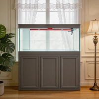 Aquarium Colonne Haute en Verre Ultra Blanc avec Affichage Intelligent, Filtration Supérieure et Éclairage LED