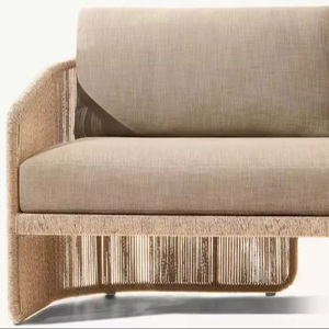 Conjunto de Muebles de Exterior de Tres Piezas de Espuma de Secado Rápido, con Marco de Aluminio con Recubrimiento en Polvo, Resistente y Tejido a Mano para Todo Clima - Product Image 1