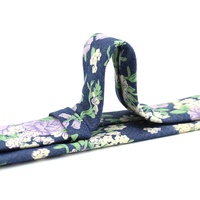 Cravates en coton faites à la main pour hommes, bleu marine, lilas, vert mauve, pour mariage, coupe slim et étroite, vente en gros Chine
