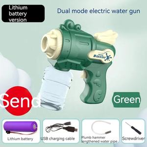 Pistola de agua de niebla eléctrica en forma de dibujos animados, plástico portátil, 2 modos, columna de agua y pulverización de niebla, pistolas de juguete divertidas para niños - Product Image 6