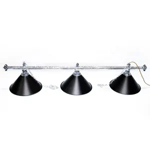 Toptan fiyat klasik tarzı havuz bilardo masa işık 3 Metal Shades lamba satılık kulüp spor aydınlatma için