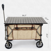 Chariot de camping pliable 2024, nouveau design, en acier inoxydable, avec poignée réglable et pare-soleil, idéal pour le shopping, OEM