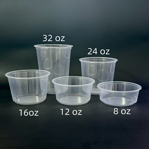Pp 8 12 16 24 32 oz Vòng <span class=keywords><strong>container</strong></span> Ice Cream bowlplastic <span class=keywords><strong>container</strong></span> cho foodsoup Bát dùng một lần - Product Image 1