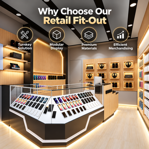 Elegante Sistema Modular de Exhibición LED Reciclable para Teléfonos Móviles y Accesorios, Ideal para Quioscos y Tiendas en Centros Comerciales - Product Image 4
