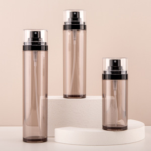 Shikai 100ml Setting Spray <b>Bottle</b> Semi Transparent Black Fine <b>Mist</b> Facial <b>Mist</b> Sprayer With Pump Head For Normal Skin - Product Image 4