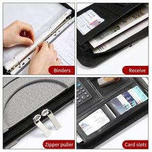 Multifunctional Manager Custom Logo A4 Pu Leather Portable <b>File</b> Folder for Office - Product Image 5