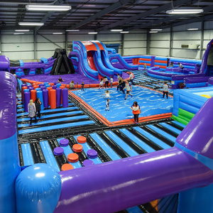 Winsun ตัวเด้งสำหรับเด็กสวนสนุกแบบเป่าลมรูปเมืองสนุกสนามเด็กเล่นกลางแจ้งสไลเดอร์กระโดดเด้งพร้อมคอร์สอุปสรรคสำหรับผู้ใหญ่ - Product Image 6