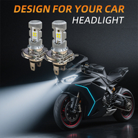 Ampoule de phare de moto JIACHI HS1 H4 LED, faisceau haut/bas, Plug&Play, 12V, nouvelle taille mini, feu antibrouillard automatique