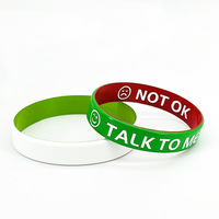 Bracelet en silicone lumineux double couche personnalisé avec logo promotionnel – Créez votre propre bracelet en caoutchouc bicolore – Bracelet de poignet Baller