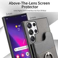 PU-Leder Magnetische Brieftaschen-Hülle mit Ringständer für Samsung Galaxy S25 S24 Ultra Flip Handyhülle