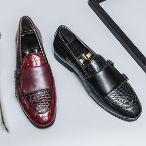 Zapatos de Vestir de Lujo para Hombre con Patrón de Cocodrilo y Serpiente, Formales de Cuero para Oficina y Carrera, Estilo Oxford Sin Cordones - Product Image 4