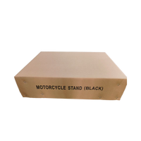 Support de moto réglable avec système de blocage de roue, idéal pour l'entretien en garage et le transport sur remorque.
