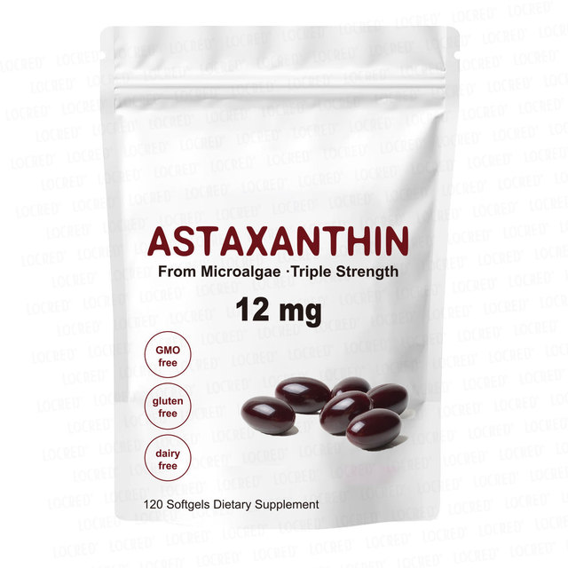 Triple Strength Premium Vegan Natural Antioxidant Astaxanthin Soft Gels with Coconut Oil for Immune & Eye Health Adults