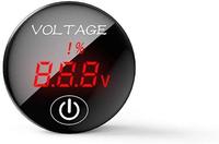 DC 9-30v Voltmeter Digital LED, dengan saklar ON OFF sentuh