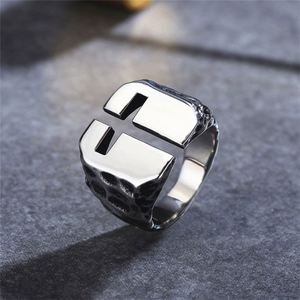 Anillos Cruzados Negros Huecos de Acero Inoxidable para Hombre, Fabricantes de Joyería de Moda - Product Image 4
