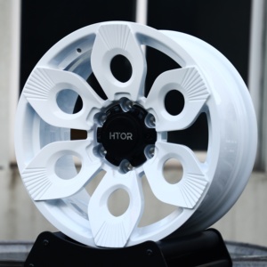 Velg Mobil Tempa HTOR Flower Petai Style 16-24 Inch, Roda Tempa Keramik Putih Kustom, Cocok untuk Mobil Energi Baru - Product Image 4