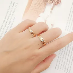 Eleganter 18 Karat Real Solid Gold Liebhaber Ring Edler Schmuck 18 Karat Roségold Natur diamant Paar Ring Hochzeits schmuck