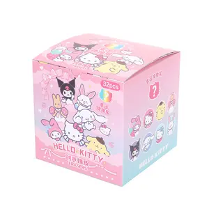 (Wholesale) 32bags Kuromi mini children fancy eraser blind box mystery box Toys with aluminum foil packaging for for gift