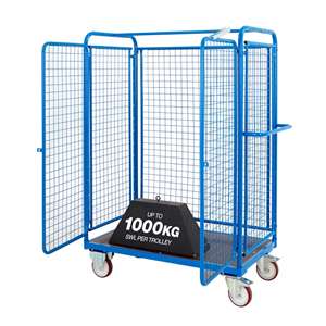 Magazzino di sicurezza carrello-rotolamento gabbia di stoccaggio con chiusura a chiave per la protezione dell'inventario industriale & trasporto - Product Image 4