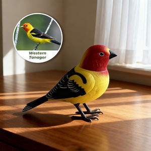 Giocattolo Realistico di Uccello Cinguettante con Attivazione a Luce e Voce, Suoni Autonomi di Uccelli, Giocattolo Ispirato alla Natura per Bambini e Decorazione per la Camera - Product Image 5