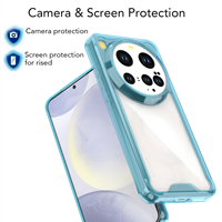 Étuis de téléphone portable transparents en acrylique dur transparent pour Xiaomi 15 14 Ultra 14T Pro TPU Edge Anti jaune couverture arrière de protection