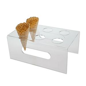 Soporte de cono de helado acrílico transparente con asa - Product Image 2
