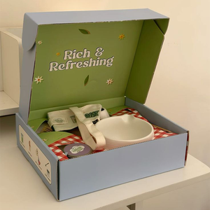 Boîte d'expédition en carton ondulé haut de gamme la plus vendue avec doublure en éponge gaufrée, couleur noir pur, emballage personnalisé avec logo - Product Image 2