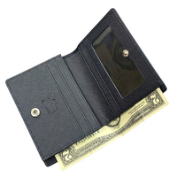 Dompet Kartu Kulit Asli Korea MA4 Snap Card Wallet Slim EDC Tempat Kartu Bisnis Unisex Tebal 2cm Penyimpanan Saku Portabel untuk Penggunaan Sehari-hari