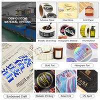 Rollo de Pegatinas Redondas de Papel Adhesivo de Vinilo, Adhesivo Impermeable, Impresión de Etiquetas, Logotipo Personalizado, Producto Privado